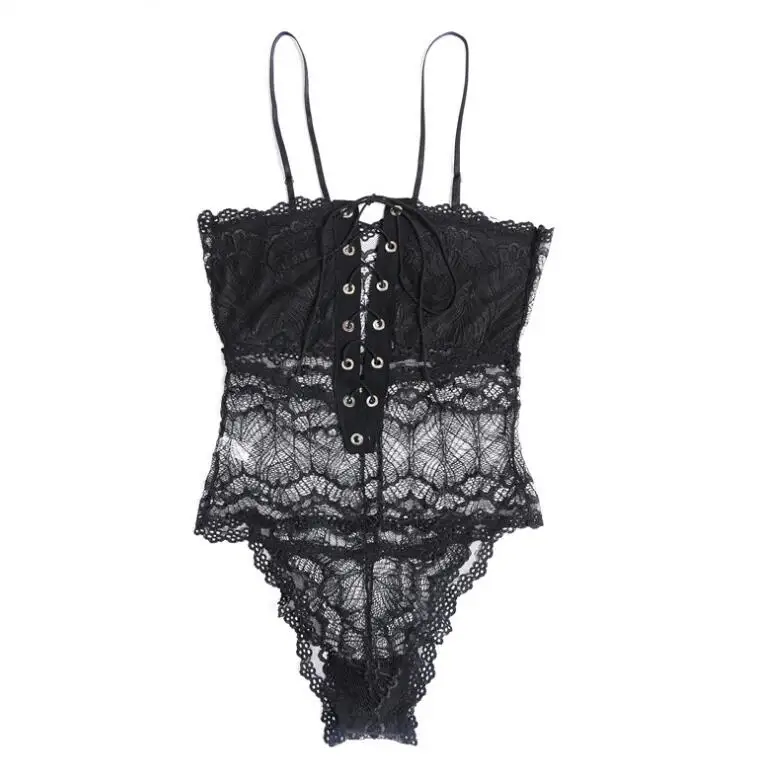 Озорная кружевная Пижама с глубоким v-образным вырезом для тела костюм