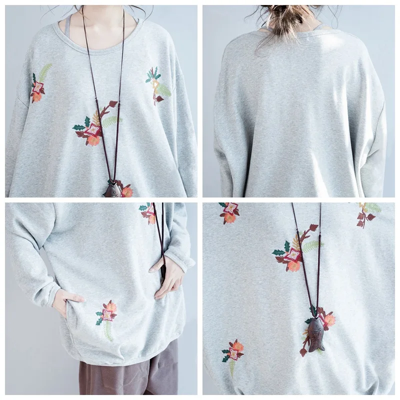 Elseisle 2017 женские свитера с цветочной вышивкой черная Корейская Женская толстовка