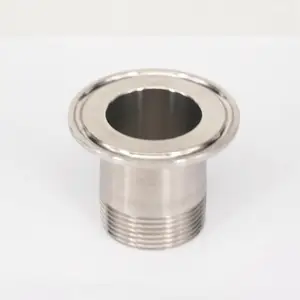 DN32 1-14 дюйма BSPT Male x 2 дюйма Tri Clamp 304 санитарная труба из нержавеющей стали соединитель для домашнего пивоварения, вина, пива, наконечник OD 64 м