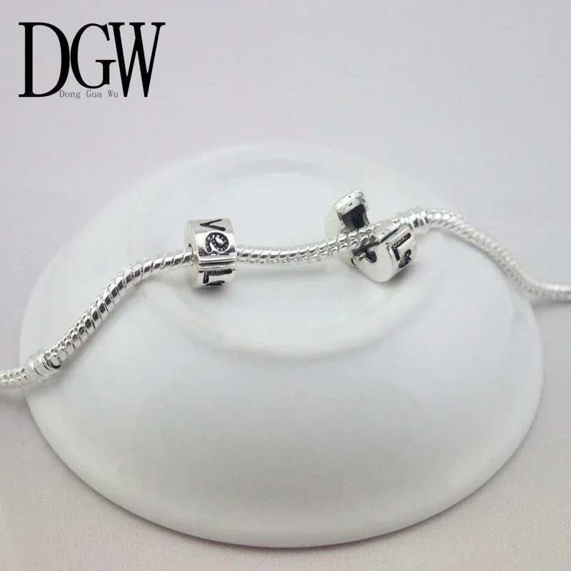 DGW 1 шт. подходит Pandora талисманы браслеты безопасности зажим в форме шарика стопор звезда узор Европейский Шарм DIY ювелирные изделия