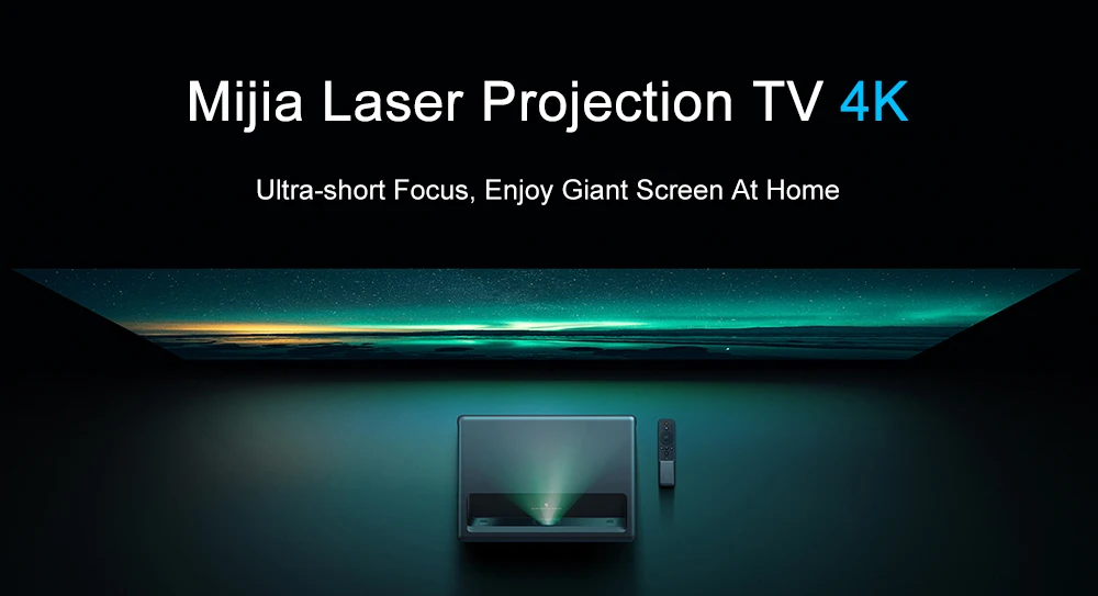 Xiaomi Mijia 4K лазерный проектор для домашнего кинотеатра Проекционный телевизор Full HD 4K 1500ANSI Android 6,0 5000 люмен 2G ram 16G 3D проектор