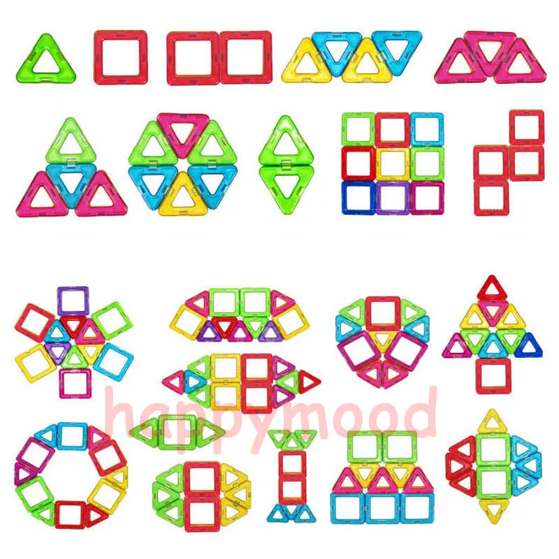 33 Pcs Magnetic Building Blocks Construction Toys Model Gift For Kids Designer Standard Size DIY Game Square Triangle Hexagon | Игрушки и