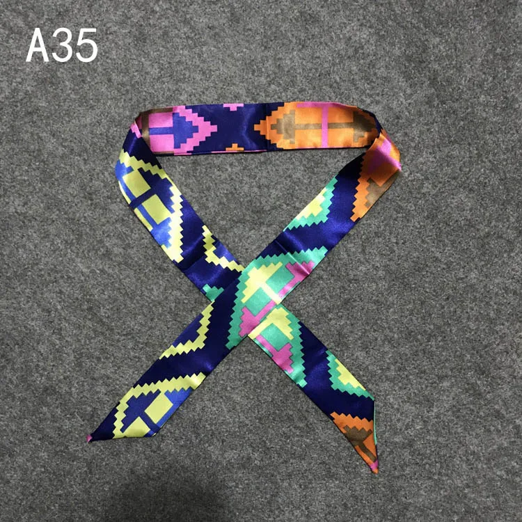 A35 40 цветов, женская модная сумка, шарф, узкая маленькая лента, на голову, с ручкой, шарф, роскошное украшение, галстук, многофункциональный, 4*100 см - Цвет: A35