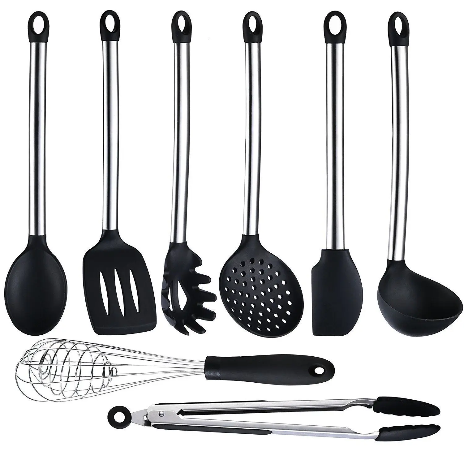 Kitchen Silicone 8 Pcs Cooking Utensils Set Heat Resistant Non-Stick Tool Sets | Дом и сад