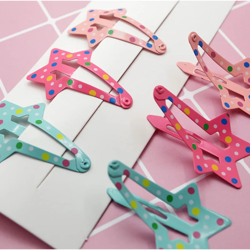 6 шт. детские заколки для волос с пятиконечной звездой|children accessories|kids headweargirls hairpins |