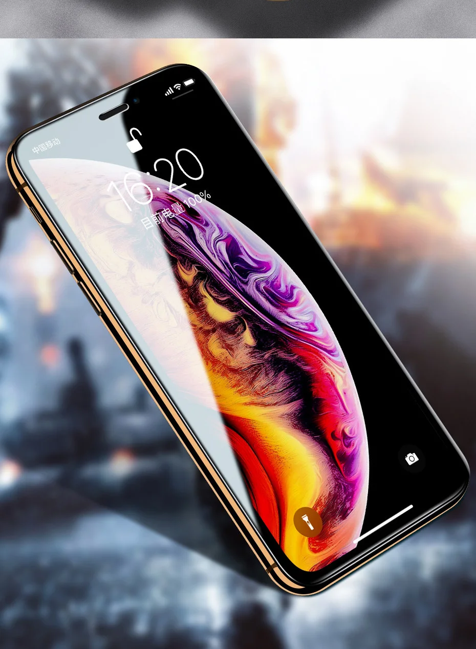 NAGFAK 6D Защитное стекло для iPhone X XR XS MAX стекло полное покрытие iPhone X 10 протектор экрана xs закаленное стекло