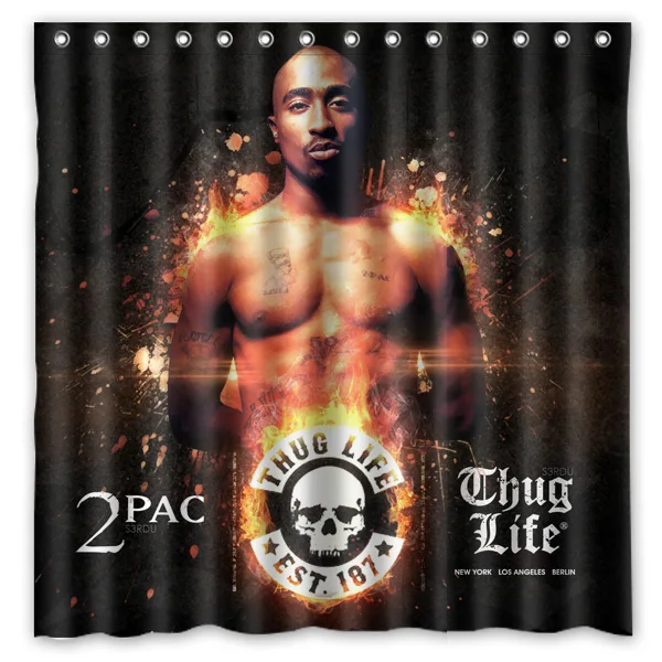 Высококачественная Водонепроницаемая занавеска для ванной s 2Pac душа из