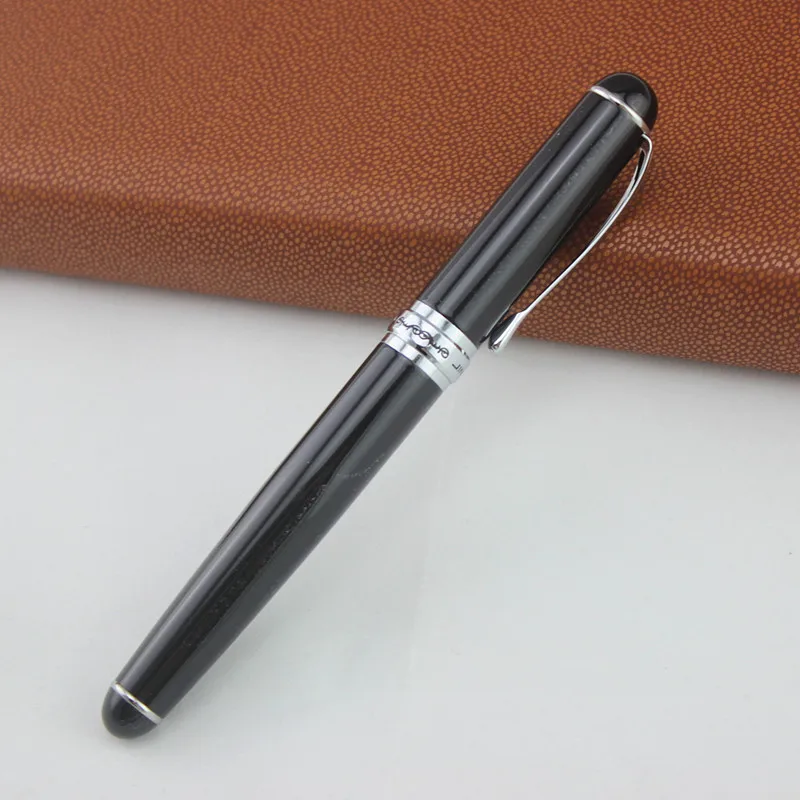 Элитный бренд Jinhao X750 серебро Нержавеющая сталь перьевая ручка средней 18KGP перо офиса школы название ручек молочного цвета подарочные канцелярские товары
