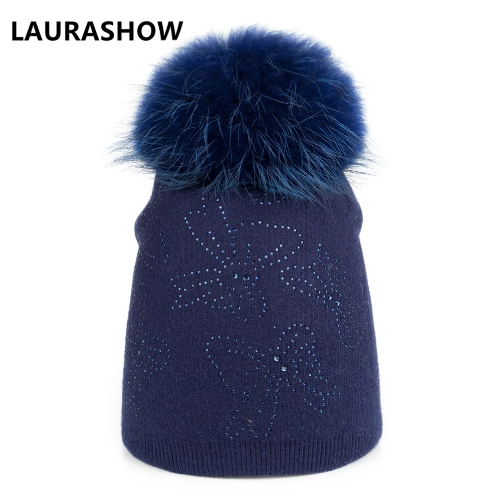 Женская и Мужская шерстяная шапка aurashow теплая зимняя вязаная из натурального