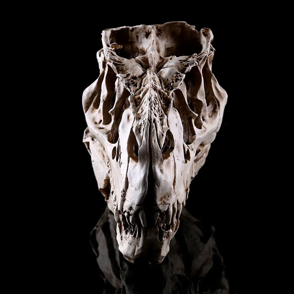 Тираннозавр череп Т Рекс уникальные аквариумные украшения Статуя Fossil украшение