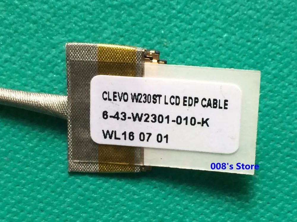 Новый светодиодный ЖК-EDP кабель для Clevo W230ST HASEE K350C-I7 D2 k350s W230SS 6-43-W2301-010-K экранная