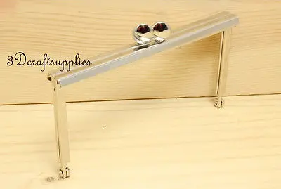 Металлический кошелек Рамка клей на застежке зажим серебро 4 дюйма x 2 1/2 B25 | Багаж