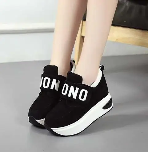 New Breathable Platform shoes Invisible heightening women's Travel shoes wedges casual sneakers Rocking shoes high heel shoes