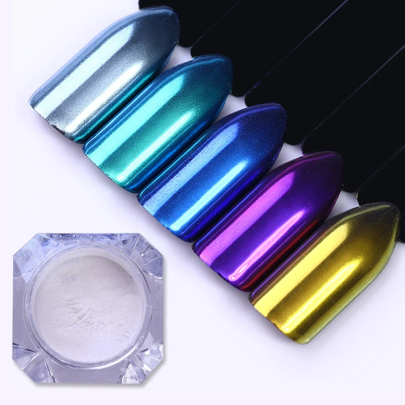 1 коробка г перламутровый блеск для ногтей Блестящий зеркальный матовый