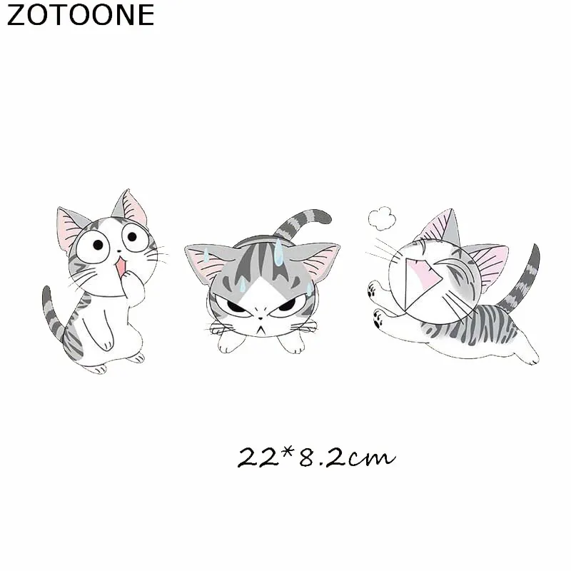 Милые Мультяшные нашивки ZOTOONE с животными для одежды термоклейкие Переводные