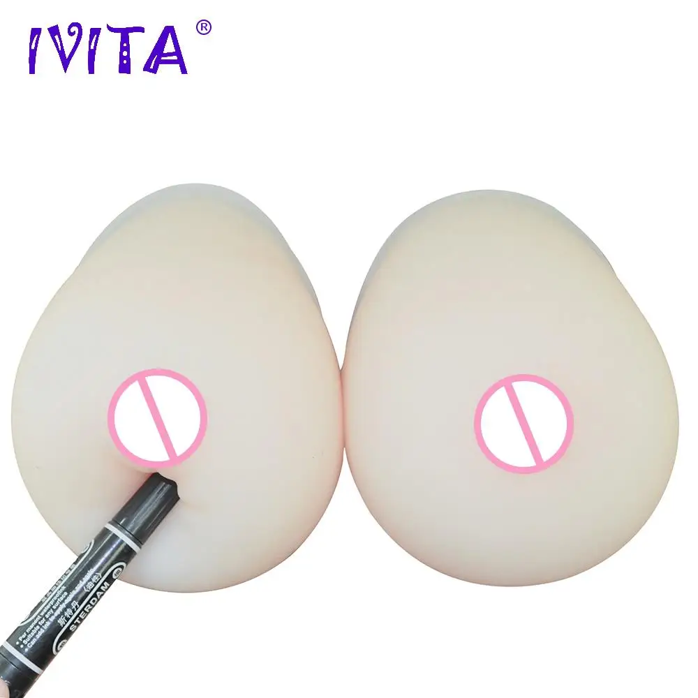IVITA 600 г силиконовые белые накладные груди формы Горячие для Трансвестит