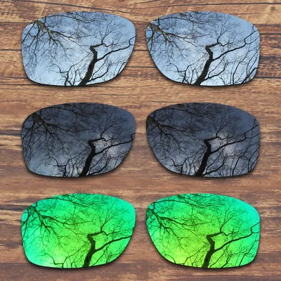 Black.Silver.Green ToughAsNails поляризованные Сменные линзы для Окли Юпитер квадратные солнечные очки-несколько вариантов - Цвет линз: Black.Silver.Green