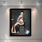 Китайская Династия Цин картина маслом на холсте постеры и принты настенные картины для гостиной украшение дома без рамки
