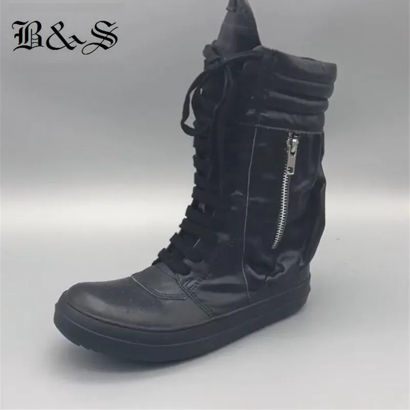 Черные и уличные классические ботинки из натуральной кожи в стиле панк рок