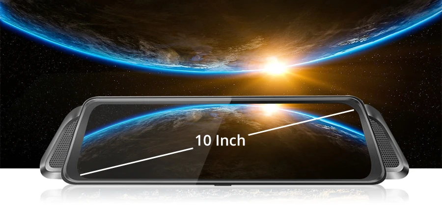 E-ACE, 10 дюймов, Автомобильный видеорегистратор, зеркало FHD 1080 P, видеорегистратор, автомобильная камера, двойной объектив, с камерой заднего вида, авто Регистратор