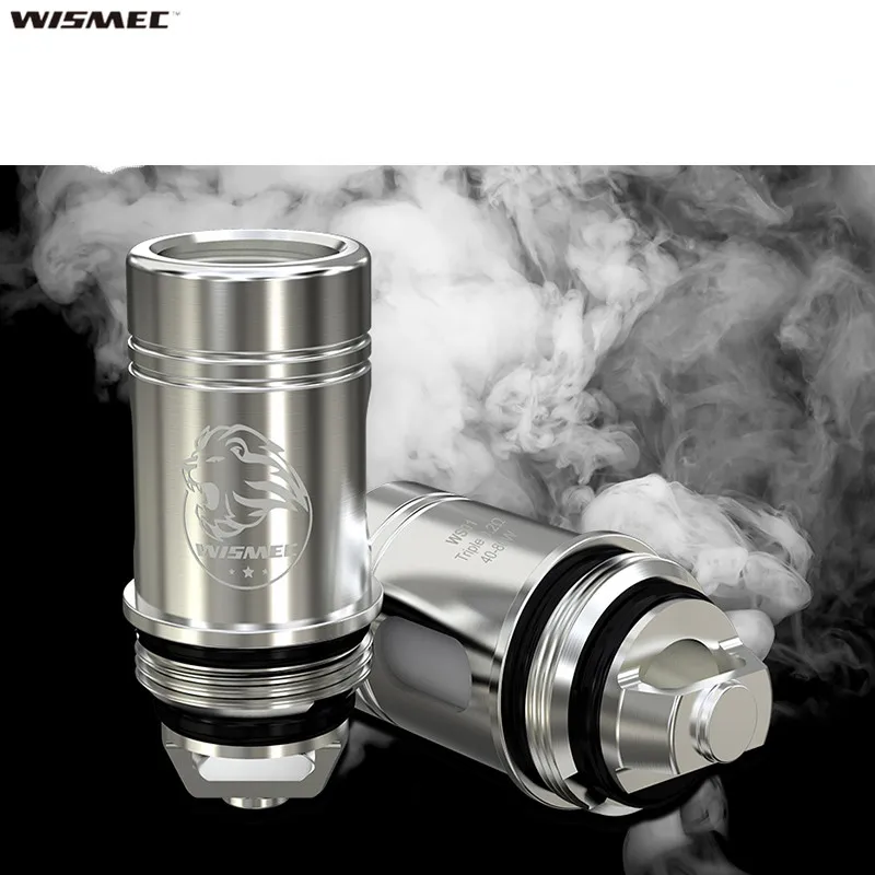 100% оригинал Wismec Тройная головка 0.2ohm 40-80 Вт Подходит для SINUOUS P80 и ELABO mini Tank 5 шт./лот |