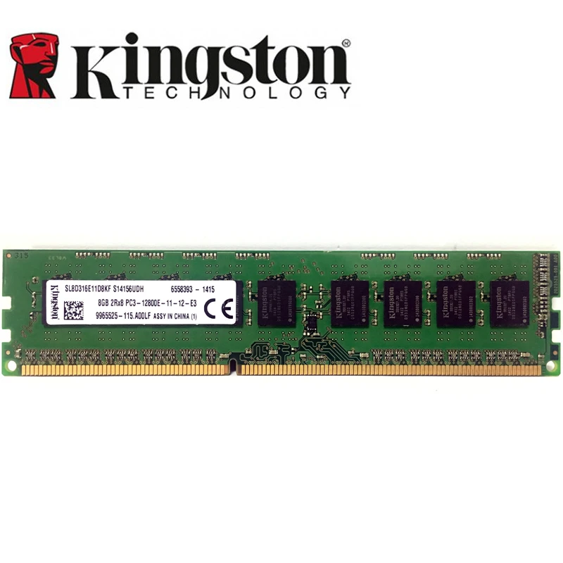 Kingston 8 ГБ 4 ГБ ECC DDR3 PC3 12800E 14900E 1600 МГц 1333 МГц 10600E 14900 МГц Серверная память 240pin 8G DIMM RAM 2X8G = 16 Гб