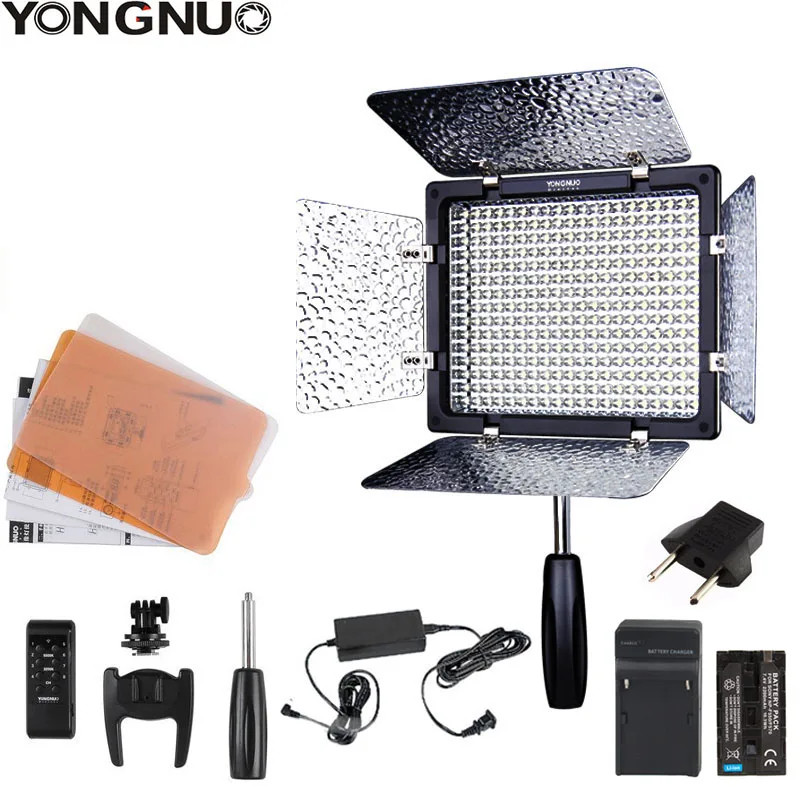 Yongnuo YN300III YN-300 III 3200k-5500K CRI95 Camera Photo LED Video Light Optional with AC Power Adapter + Battery KIT | Электроника