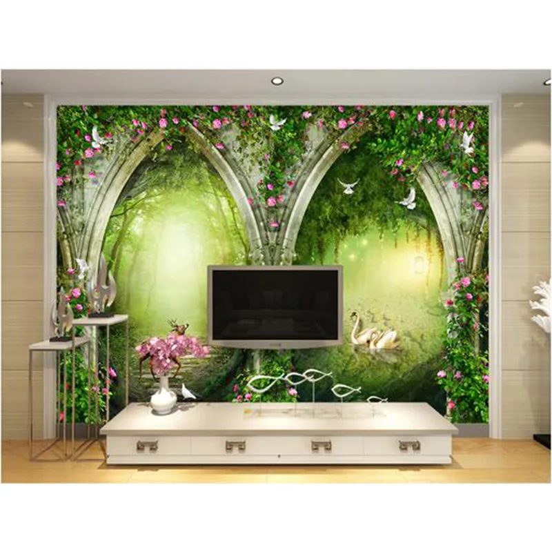 Danqingsong DIY Пастырское алмазов картина вышивки крестом сказка лес лебеди лось