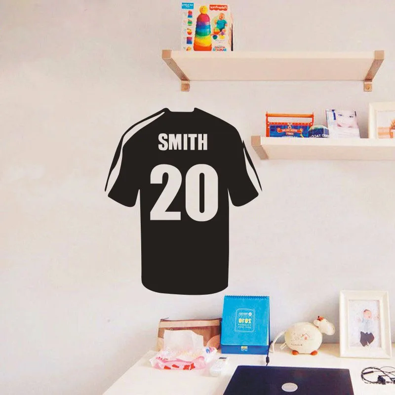 Наклейки на стену с изображением футбольной футболки домашний декор настенная