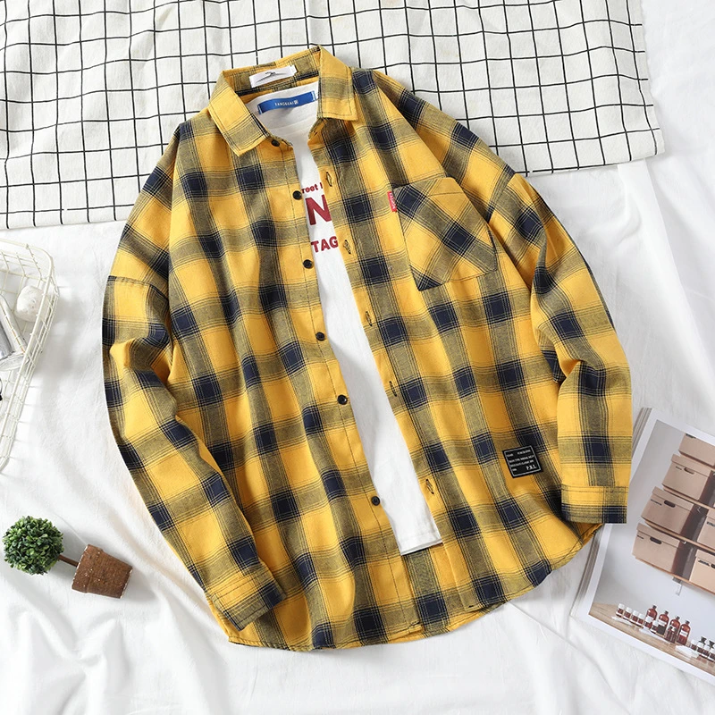 Осень зима мужские рубашки в клетку с длинным рукавом Chemise Homme мужские с длинным рукавом решетки повседневная мужская рубашка мужские платья рубашки