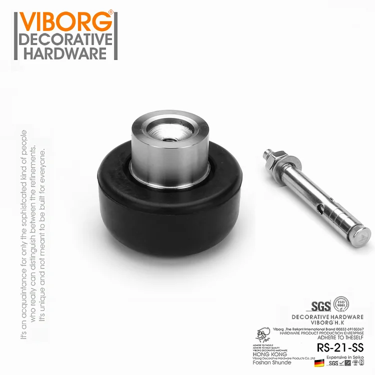 VIBORG Solid SUS304 нержавеющая сталь+ Резина напольный настенный дверной стопор дверные стопоры, RS-21c