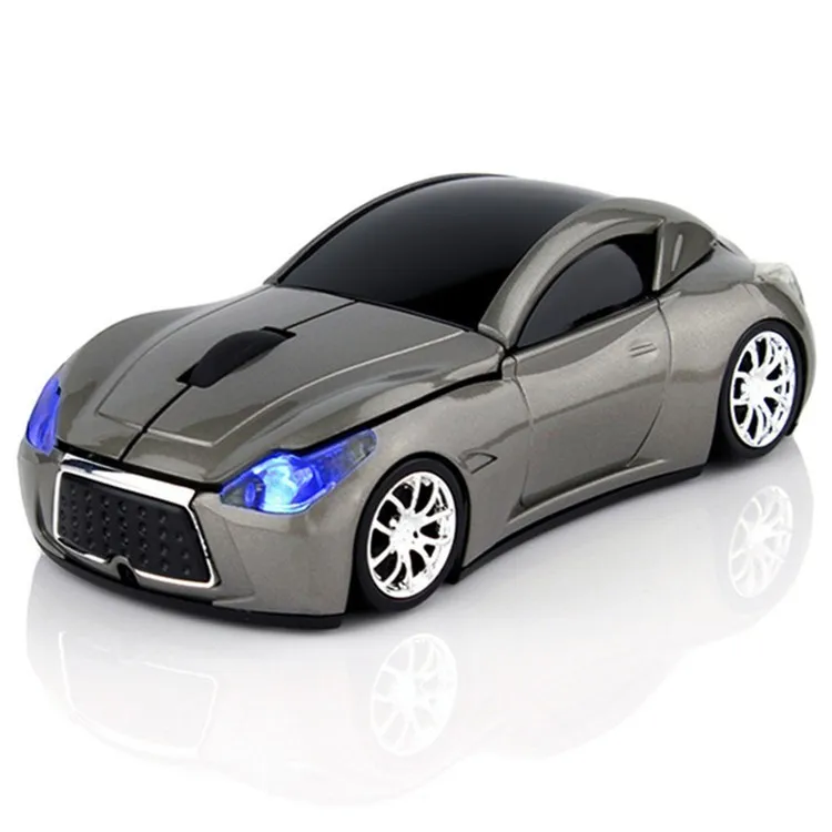 Серый 3D беспроводная мышь, автомобильная мышь, беспроводная камуфляжная, 2,4 ГГц, оптическая игровая мышь, светодиодный светильник, USB приемник для ноутбука, ПК, ноутбука - Цвет: Серый