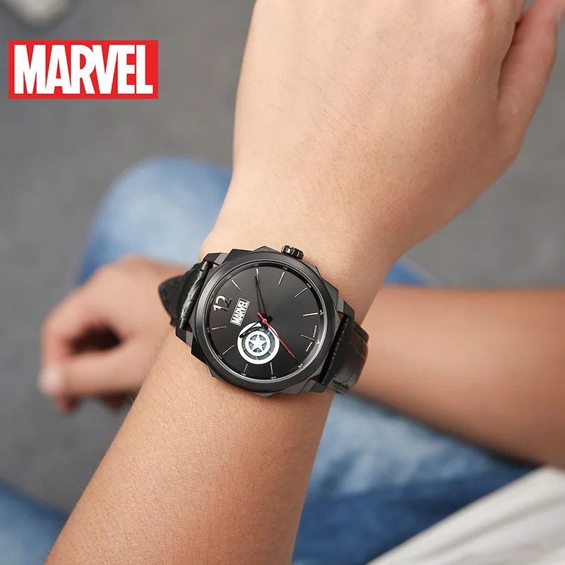 Горячая официальный оригинальный Marvel Капитан Америка автоматические часы