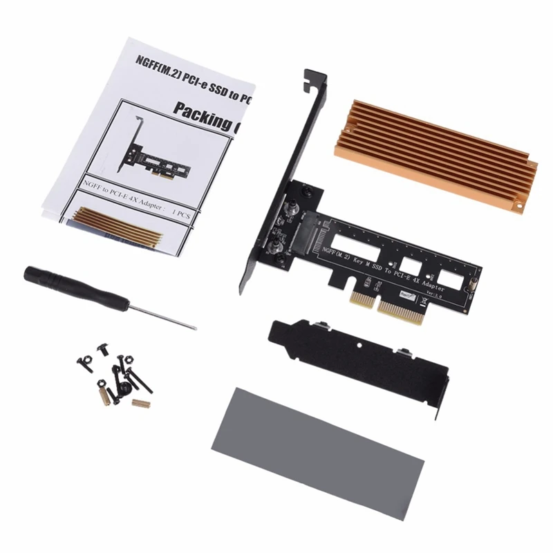 M Key M.2 Nvme Ssd Ngff Тип Для Pcie Pci-E Pci Express 4X адаптер с радиатором компьютерный для ПК |