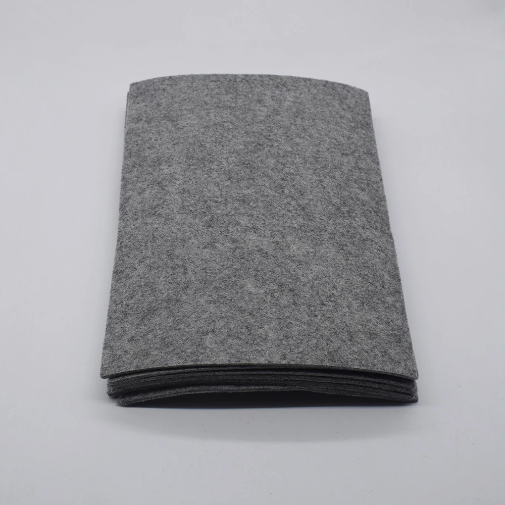 A4 Hard Thick 4mm Artificial Wool Felt Polyester Non woven gray Felt fieltro para manualidades diy Craft Handmade vilt stof