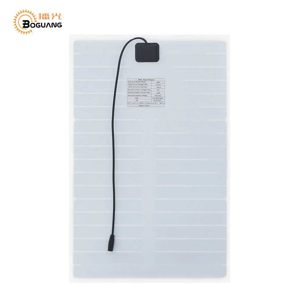 BOGUANG 30 Вт 18 в Гибкая панель солнечных батарей 5 USB маленький свет solpanel батарея