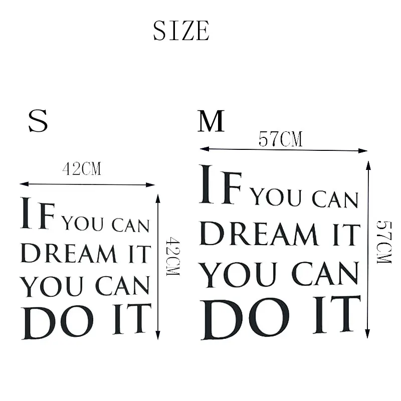 Настенная Наклейка stizzy Quotes If You Can Dream It настенные наклейки для детей Съемный