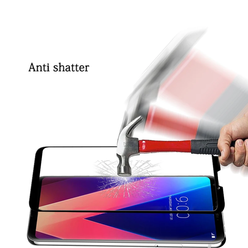 Премиум полное покрытие 3D изогнутые края стеклянная пленка для LG V30 PLUS + H930G