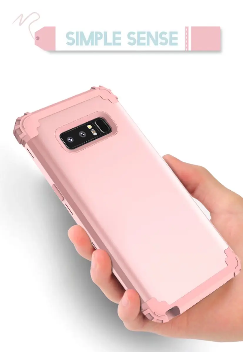 Для samsung Galaxy Note 8 S8 Plus Роскошные PC + TPU 3-слои Гибридный всего тела защиты чехол для