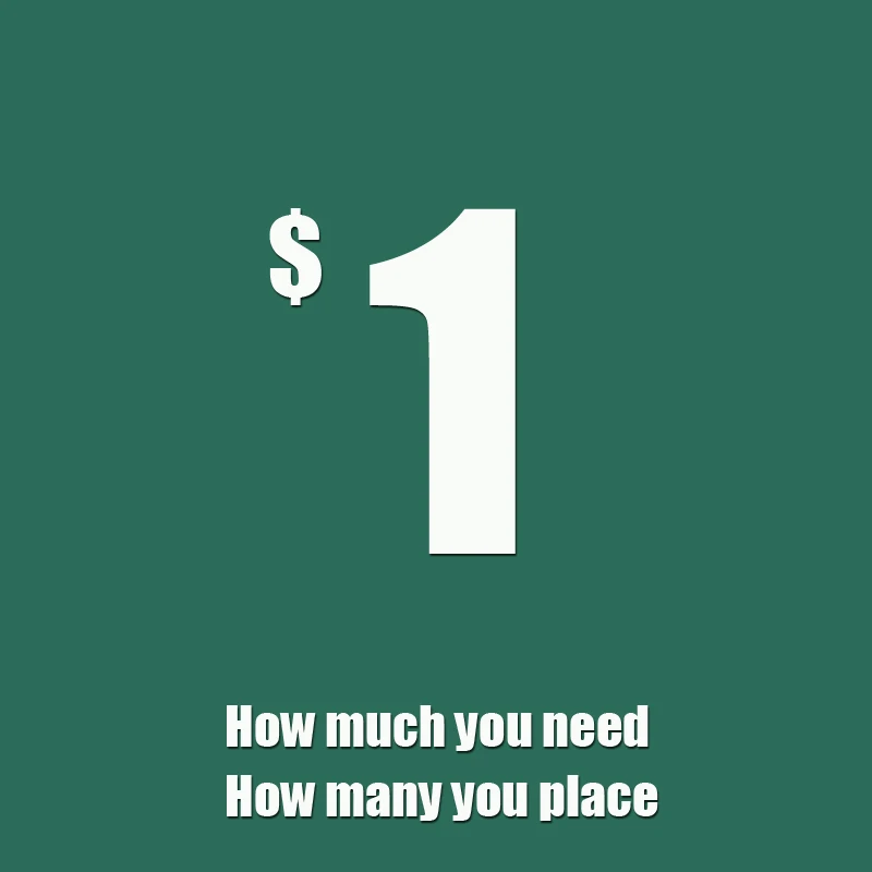 

Additional Pay on Your Order & Extra Fees & Shipping cost / Postage Difference A001