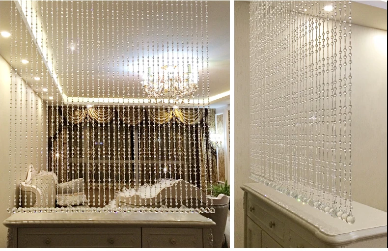 Бесплатная доставка! Высококачественная занавеска из красивых стеклянных бусин