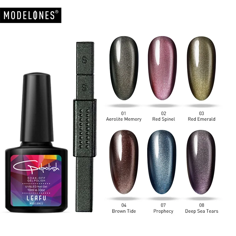 Modelones кошачьи глаза УФ набор гель лаков для ногтей Хамелеон использования с