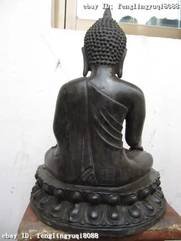 18&quotTibet Buddhism excellent Bronze Copper Sakyamuni Buddha Statue Discount 55% |
