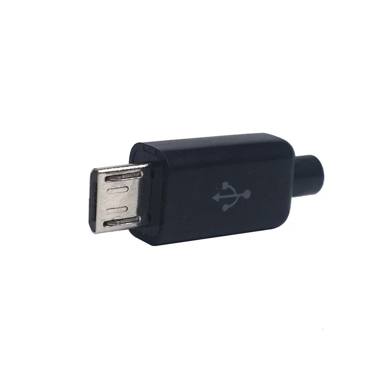 20 шт./лот USB штекер 5 Pin с оболочкой micro usb разъем коннектор полный пластиковый