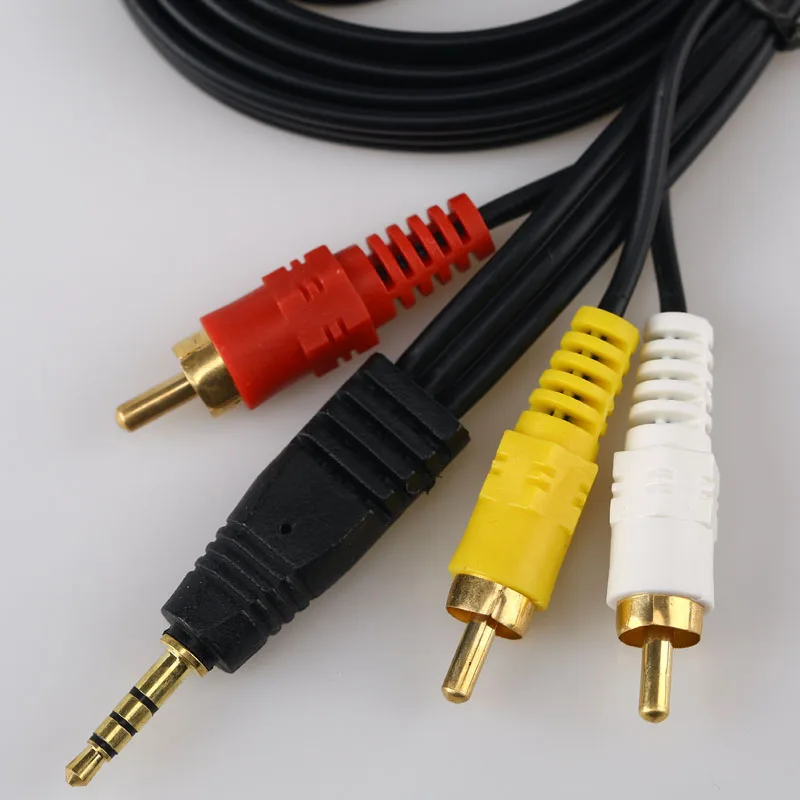 Аудиокабель с разъемом 3 5 мм на 3RCA для аудио-и видеосъемки видеосвязь стерео шнур