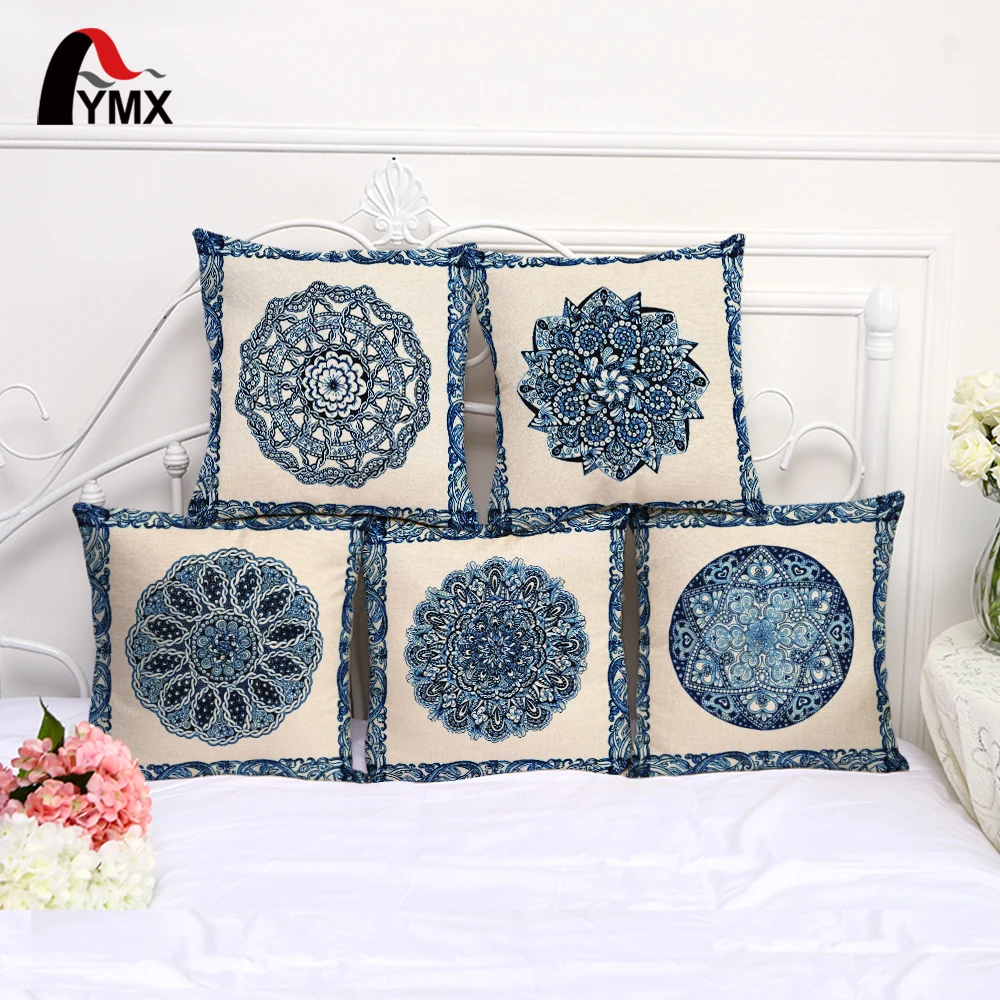 Чехлы из хлопка и льна с принтом мандалы Чехол для автомобильного дивана