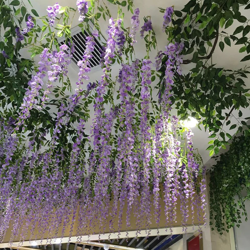 Искусственные искусственные Висячие веточки 1 шт. Цветочная лоза листья гирлянда