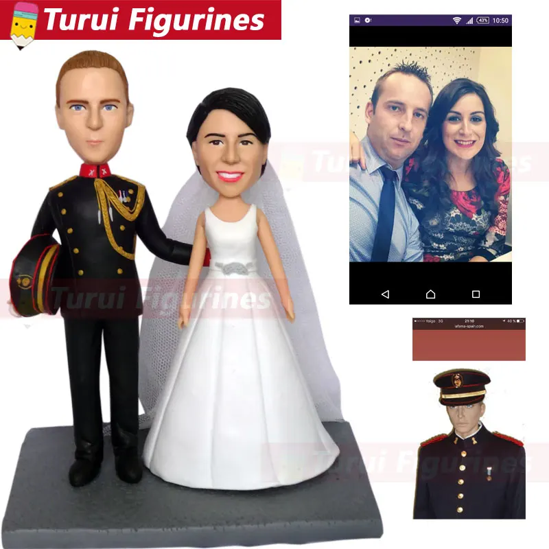Фигурка из полимерной глины с мультяшным изображением bobblehead на заказ