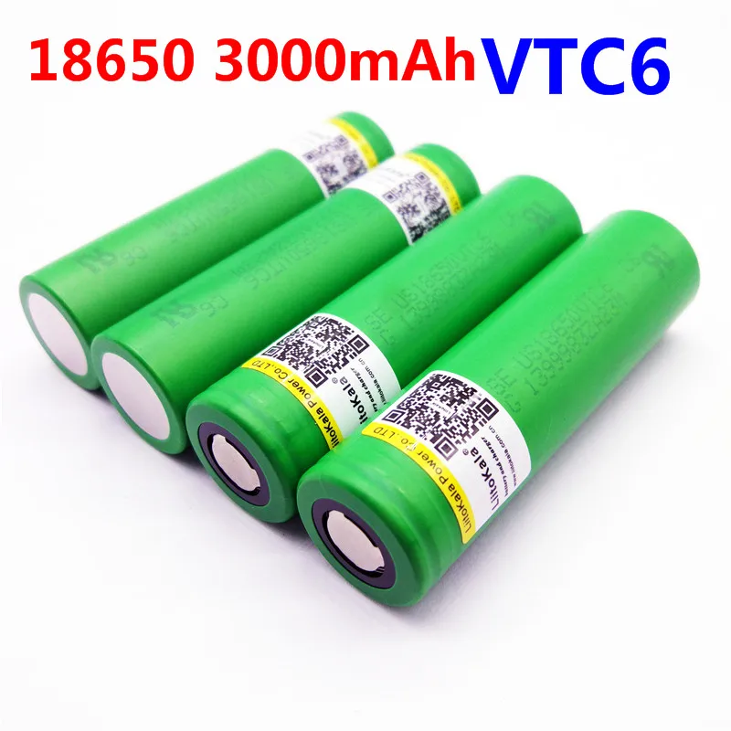Перезаряжаемый литий-ионный аккумулятор Liitokala VTC6 3 7 в 3000 мАч 18650 для US18650VTC6 30A