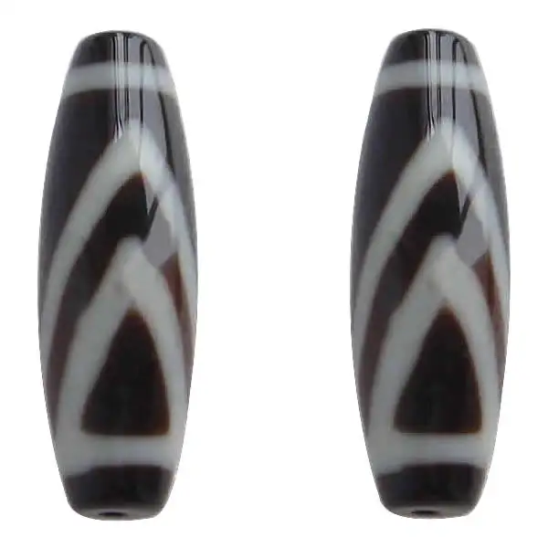 

Amulet One Eye Pattern AAA Grade Agate Natural Tibetan Dzi Beads Oval 13x38mm Hole:Approx 2mm Free Shipping